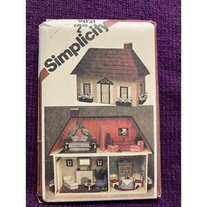 Simplicity sewing pattern 9821 doll house and furnishings